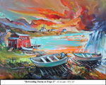 Retreating Storm at Fogo-2, Oil on Canvas